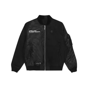 Aape Panelled Zip up Bomber Jacket
