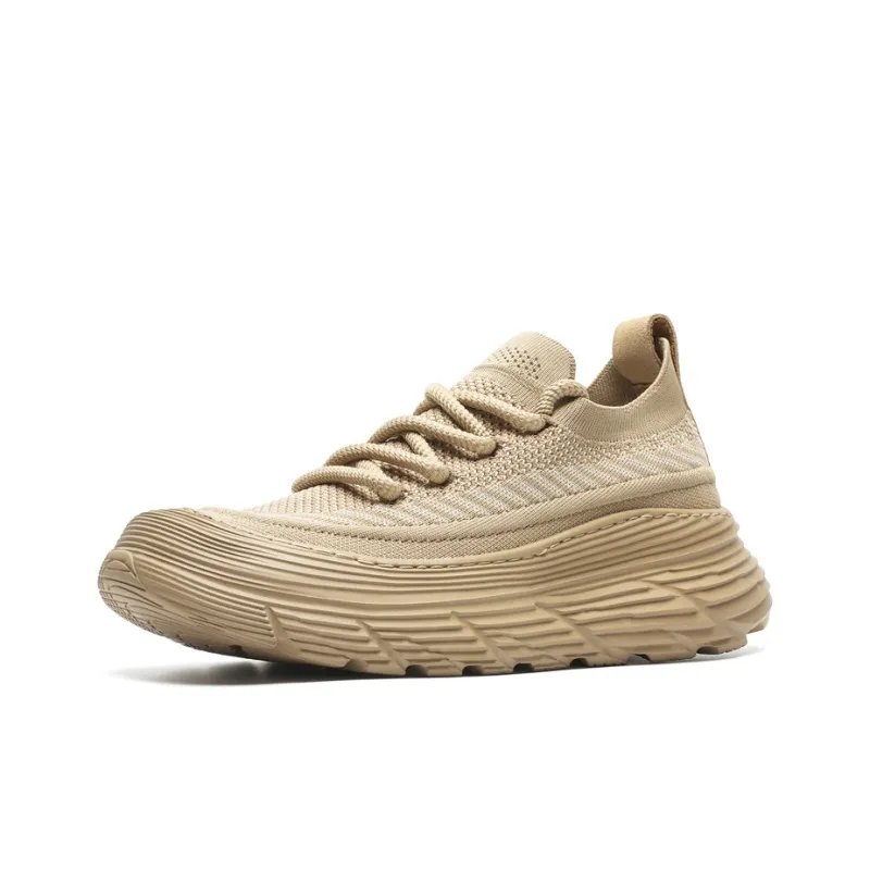 WEISHIBANGWEI Breathable Height Increase Low Top Casual Shoes Men's Camel-0
