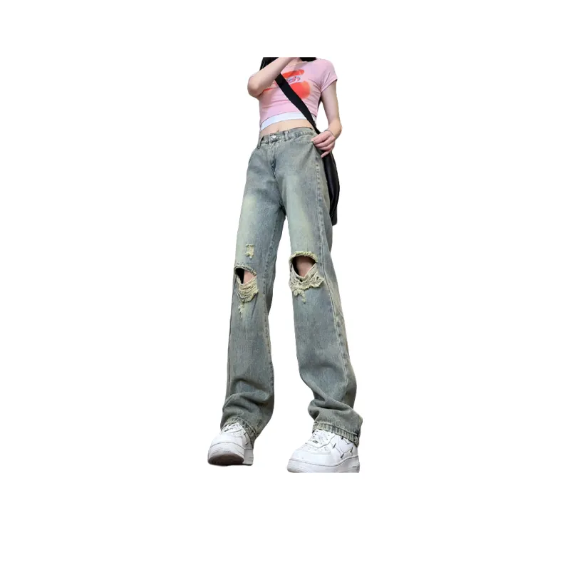 VIPGOOSE Jeans Unisex Yellow Mud-2