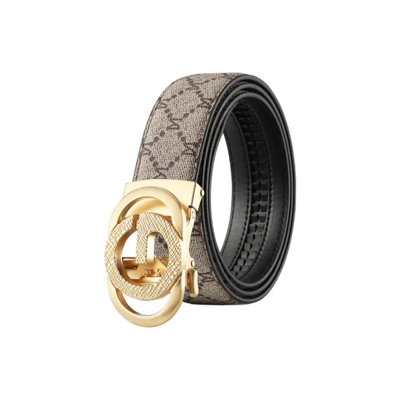15 MINS Cow Split Leather Belts Men's Width 3.5cm-3