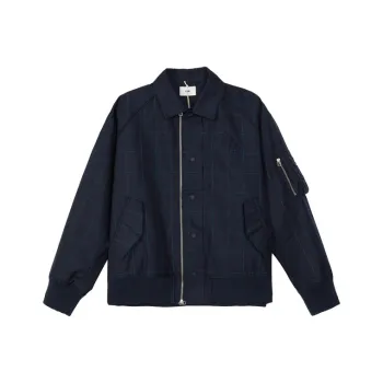 FOSS Jackets Unisex Blue Purple Plaid