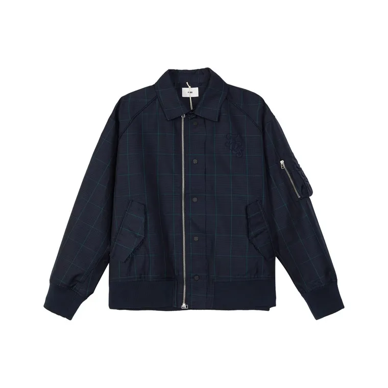 FOSS Jackets Unisex Blue Purple Plaid-0
