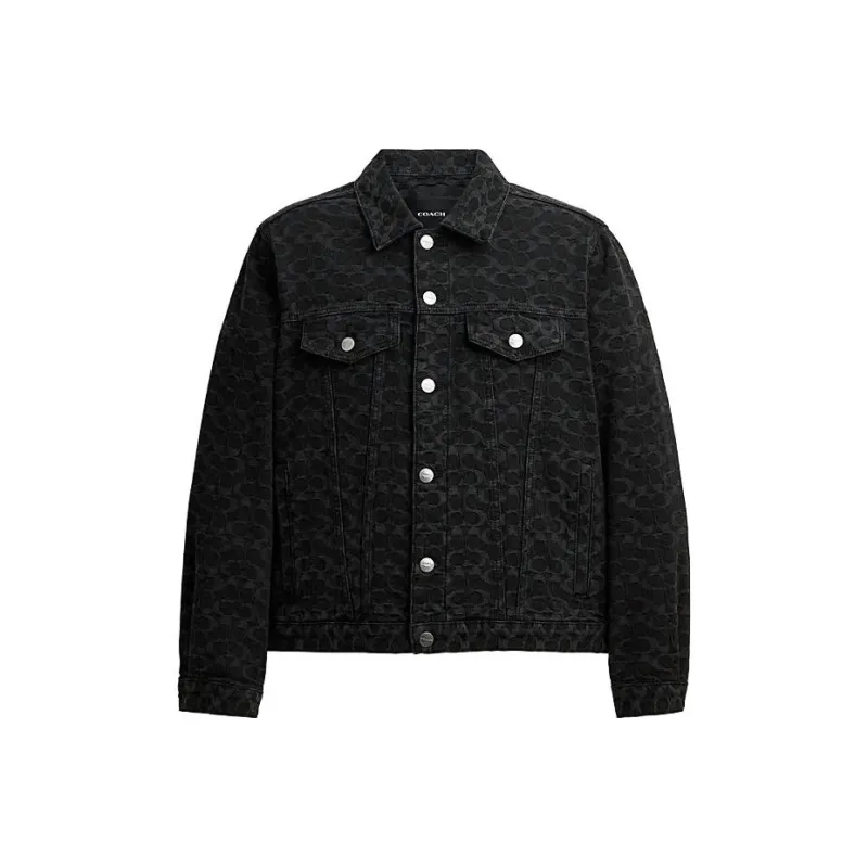 COACH FW23 Jackets Coats Men's Black-0