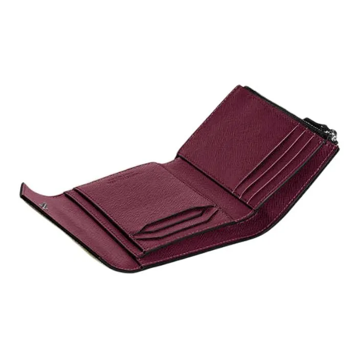 MONTBLANC Cow Leather Wallet Unisex Lime Green & Bordeaux Red-3