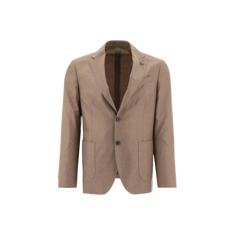 LARDINI English Vents Cashmere-silk Blend Blazer-0