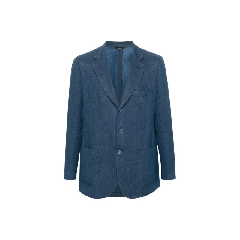 Loro Piana Single-breasted Washed-denim Blazer-0