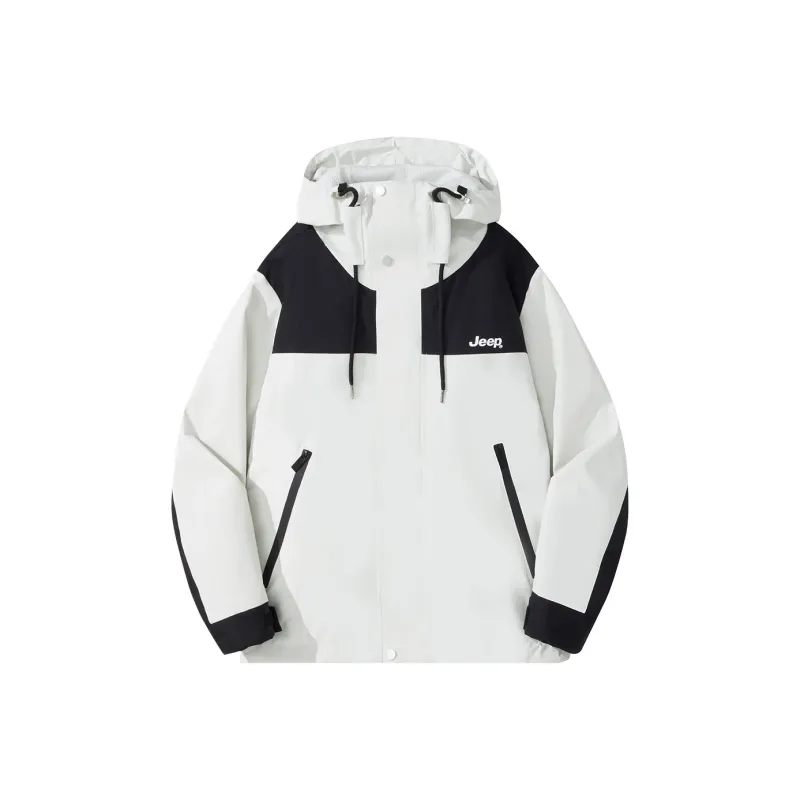 Jeep Lace Up Windbreaker Jacket Trench Coat Unisex-0