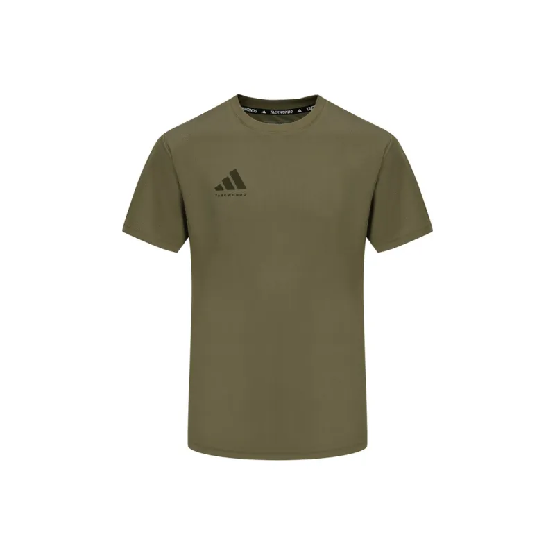 Adidas SS25 T Shirt Unisex Olive Green-0