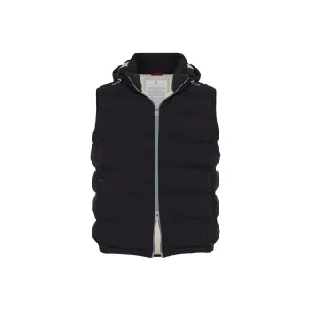 Brunello Cucinelli Zip Up Hooded Gilet