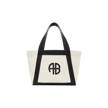 Anine Bing Cotton Tote Bag, Shopping Bag, Handbag Women's Light Beige
