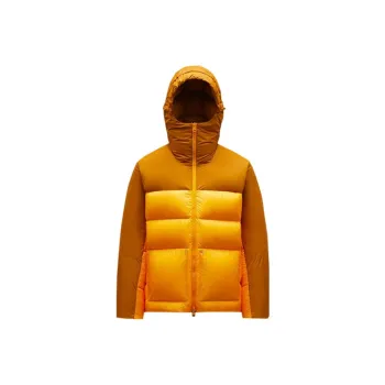 MONCLER GENIUS Colorblock Hooded Down Jacket Men's Gold