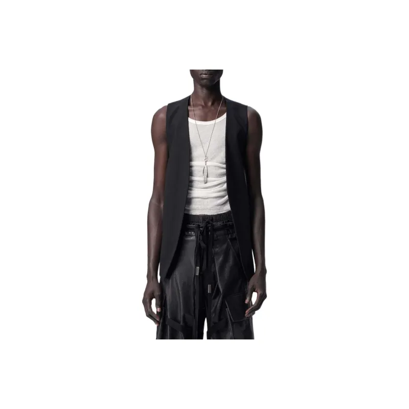 Ann Demeulemeester Ludwig Fluid Waistcoat Vest Men's Black-0