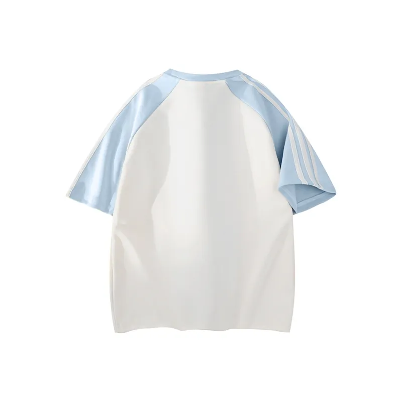 Qnxeey T Shirt Unisex Black & White With Gray Sleeves-11