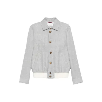 Brunello Cucinelli Long Sleeved Button Up Jacket