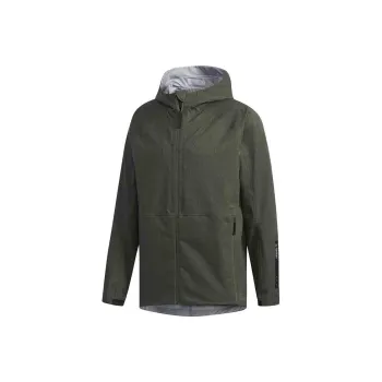 Adidas Waterproof And Windproof Windbreaker Jacket Men's Dark Green