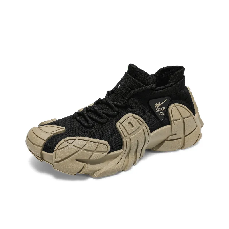 Binary Cushioning Coverage Abrasion Resistant Lightweight Breathable Slip Resistant Low Top Chunky Sneakers Men's-10
