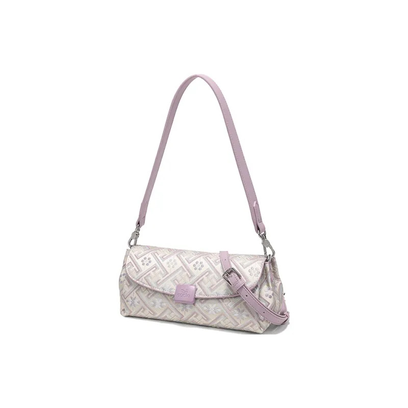 Vigno Synthetic Leather Crossbody Bag, Shoulder Bag Regular Women's Purple/Ecru-2