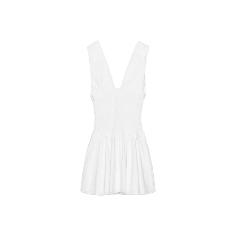 ZARA Sleeveless Dress Women's White-1