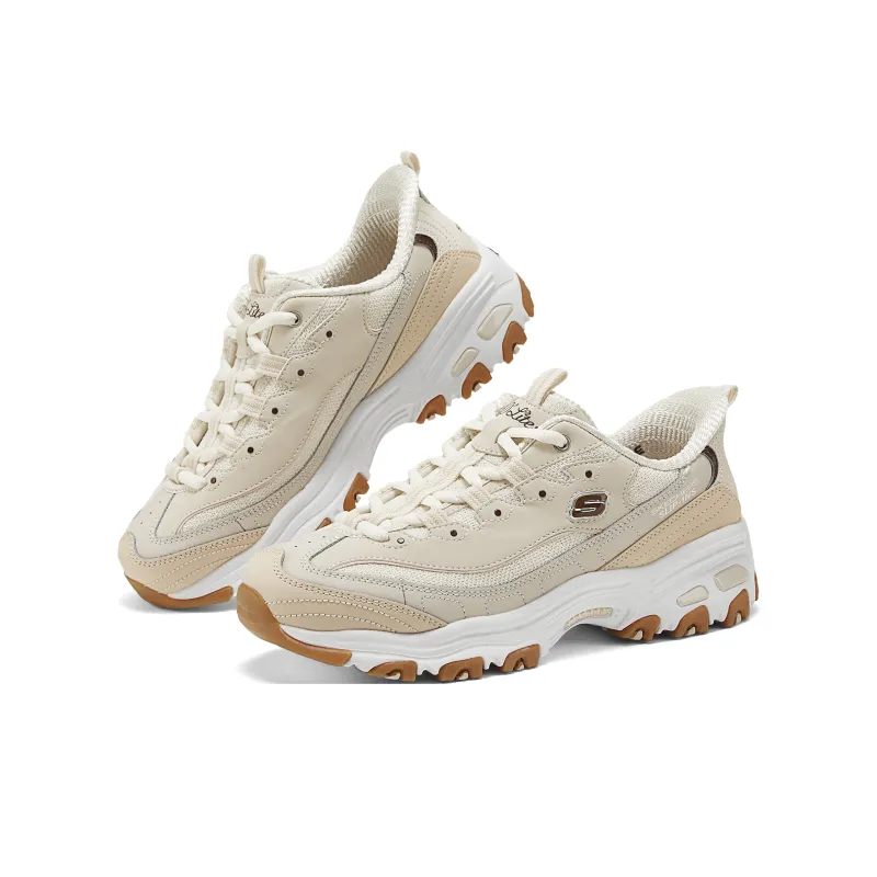 Skechers Anti Slip Wear Resistant Low Top Chunky Sneakers Women's Light Brown-2