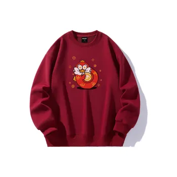 ZMOH Fleece Lined Crew Neck Sweatshirt Unisex