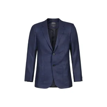 Zegna FW24 Business Suits Coats Men's Blue