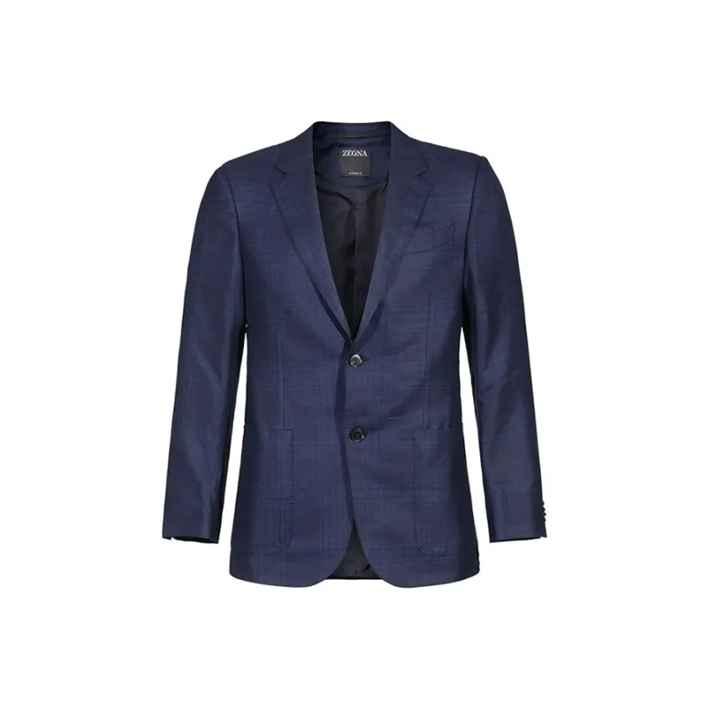 Zegna FW24 Business Suit Coat Men's Blue-0