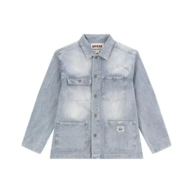 GUESS Denim Jacket Men's Light Blue-0