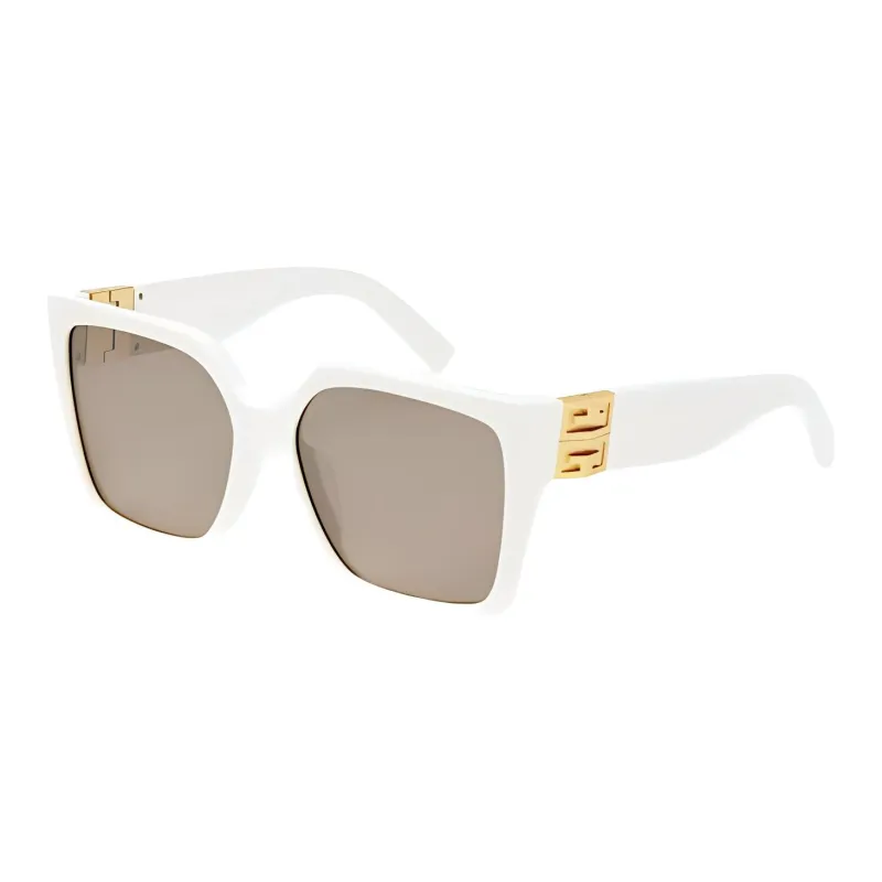 GIVENCHY Plate Frame Square Sunglasses Women's White-1