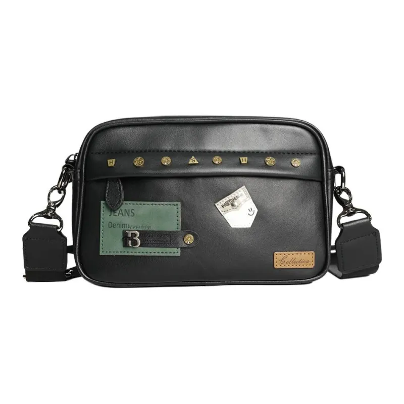VIHUS PU Shoulder Bag Regular Men's Black-1