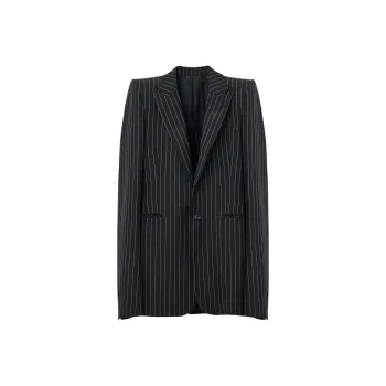 Alexander McQueen Pinstripe Stacked Shoulder Jacket
