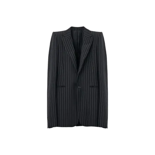 Alexander McQueen Pinstripe Stacked Shoulder Jacket