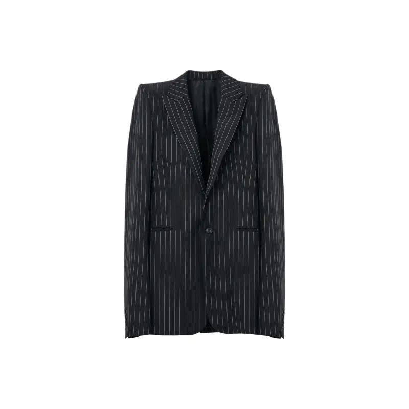 Alexander McQueen Pinstripe Stacked Shoulder Jacket-0