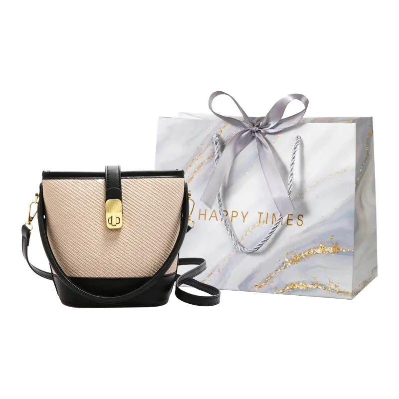 Miss Angel PU Crossbody One Shoulder Handbag Women's Brown/Black-6