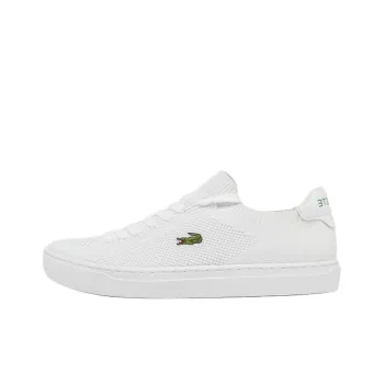 LACOSTE La Piquee 2.0 Abrasion Resistant Slip Resistant Low Top Skateboard Shoes Women's White