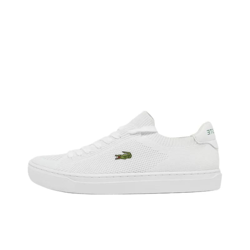 LACOSTE La Piquee 2.0 Abrasion Resistant Slip Resistant Low Top Skateboard Shoes Women's White-0