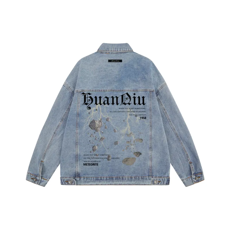 HUANQIU Denim Jackets Unisex-4