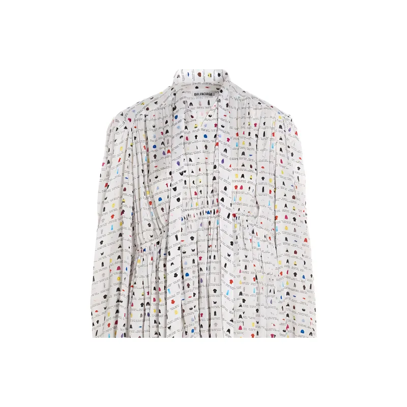 Balenciaga Graphic Printed Oversized Midi Dress-3