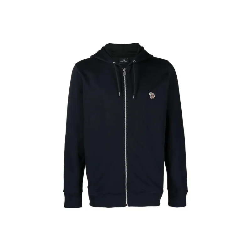 PS By Paul Smith Zebra Patch Zipped Drawstring Hoodie-0
