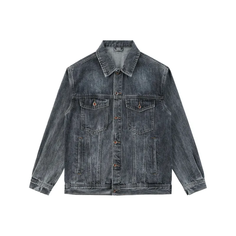 Jeep Garden Forest Horse Riding Denim Jacket Men's Black-0