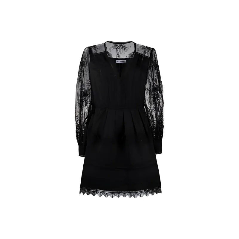 Self portrait Long Sleeved Dresses Women's Black-2