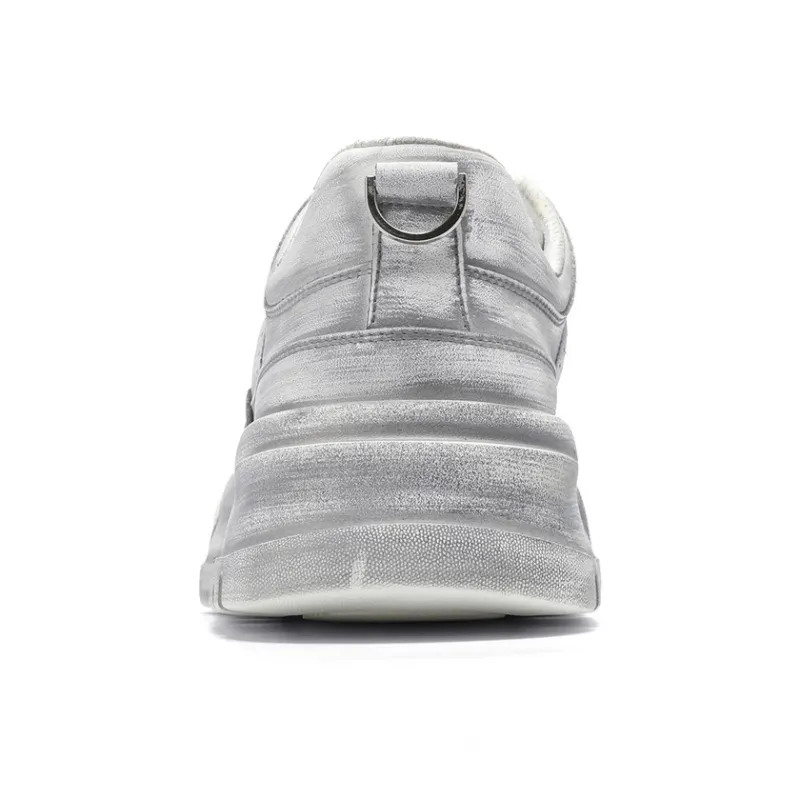NAVIGARE Small Sailboat Height Increasing Low Top Casual Shoes Men's Gray-4