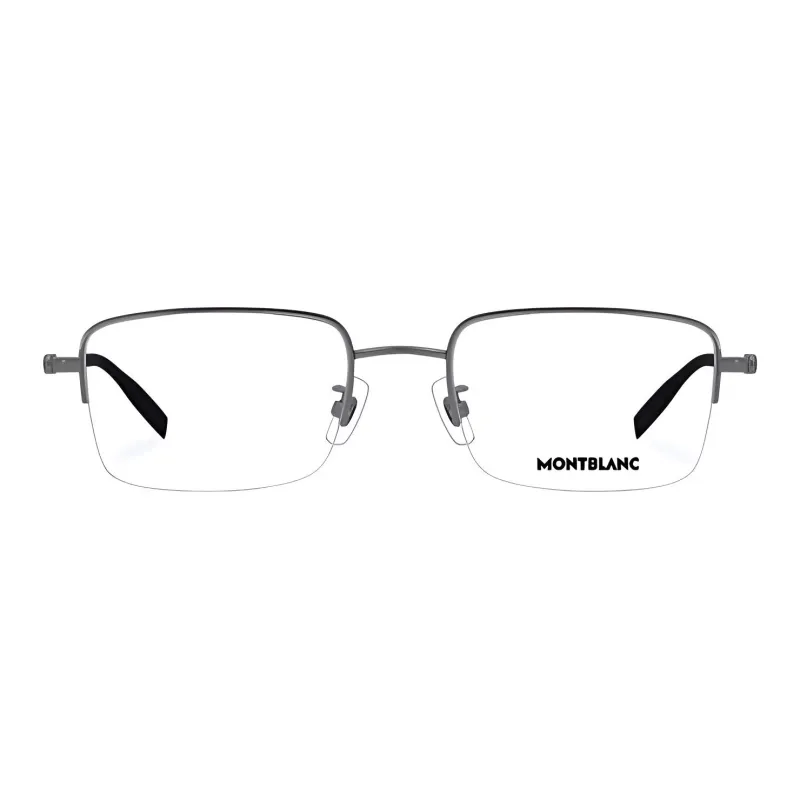 MONTBLANC Titanium Alloy Rectangular Eyeglass Frames Men's Black-1