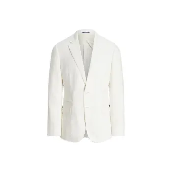 Polo Ralph Lauren Kent Hand-Tailored Linen Suit Jacket Business Suit Men's White