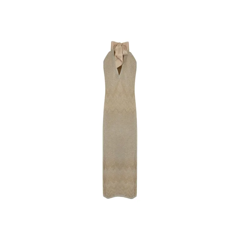 D.Exterior Sleeveless Dress Women's Brown-1
