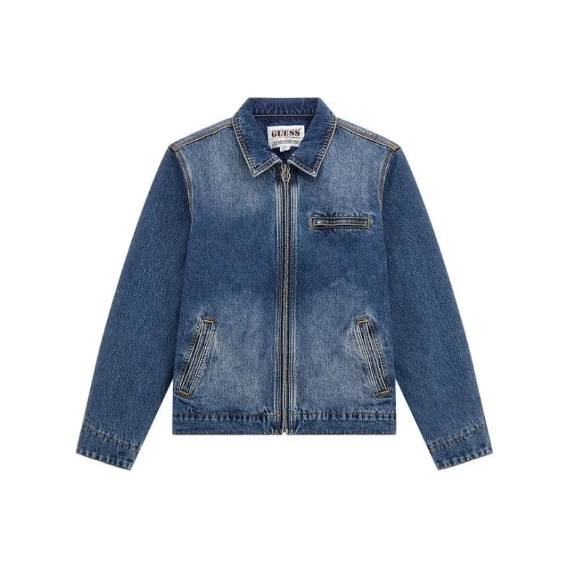 GUESS Denim Jacket Men's Dark Blue-0