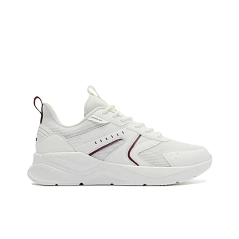 QIAODAN Shock Absorbers Low Top Casual Shoes Women's White Red-1