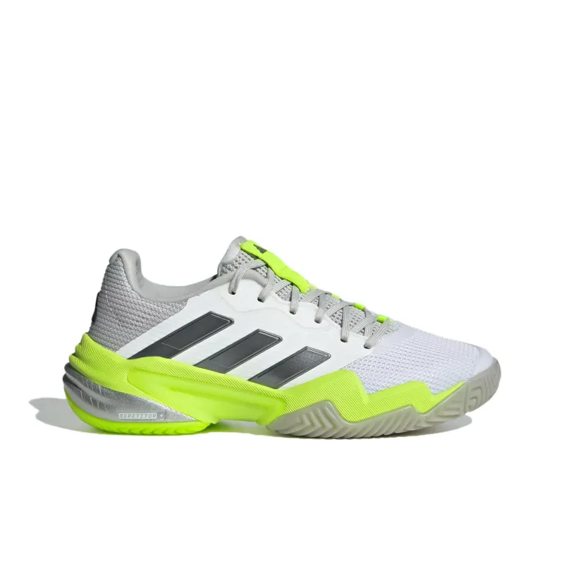 Adidas Barricade 13 Cushioning, Wear Resistant Low Top Tennis Shoes Women's Gray Green-1