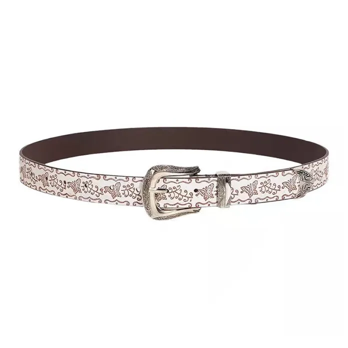 ROBINHOOD Cow Split Leather Belts Women's Width 2.8CM-0