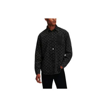 KARL LAGERFELD SS24 Denim Jacket Men's Black