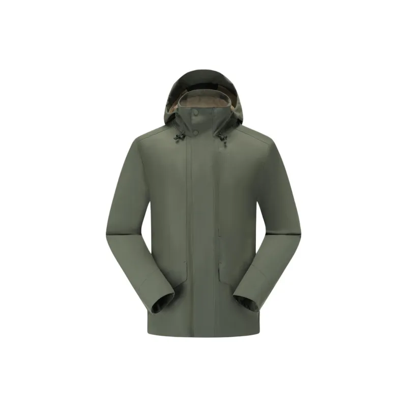 DECATHLON Jackets Coats Men's Khaki Green-0